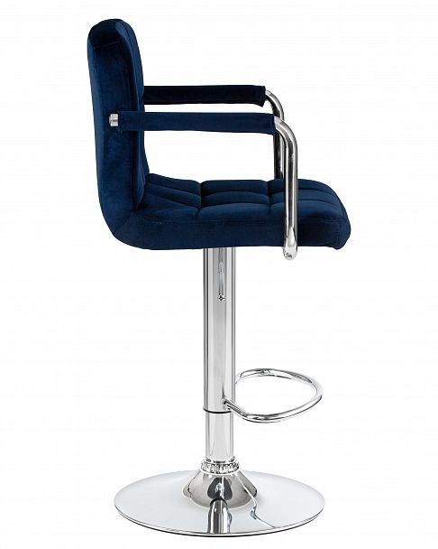 Стул барный DOBRIN KRUGER ARM (синий велюр (MJ9-117)) - Вид 3