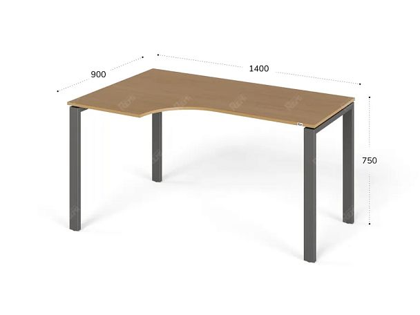 ЛАЙТ / LIGHT RLG016-12x9L Угловой стол 140x90x75 Бук - Вид 2