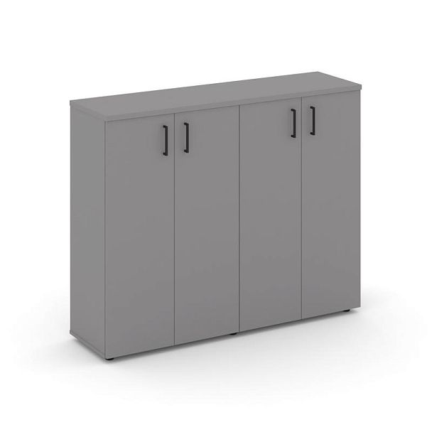 Стайл Проджект Тумба опорная/приставная SN.TOP-163 Серый Пепел/Черный Ручки 1632*400*1150 - Вид 1