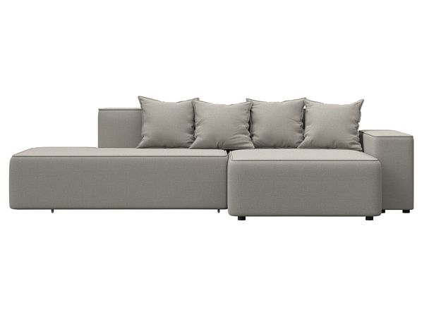 Диван угловой Лига-079 угол правый Рогожка бежевый - Вид 1