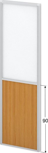 Модуль комбинированный "Мобильные офисные перегородки «Логика»"  ПК-ЛГ-МДК200х60/90П/Д-В1-532 ольха - Вид 1