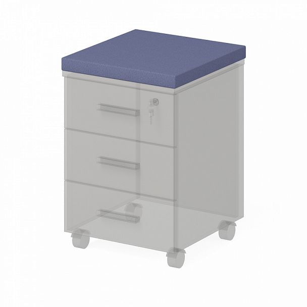 Подушка быстросъемная для мобильной тумбы "Тандем-А"  ПК-ТНА-ПДШ43Х47/Э-В1-177 синий - Вид 1