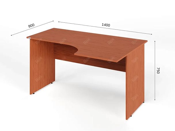 ЛАЙТ / LIGHT RLG004-14x9R Угловой стол 140x90x75 Орех Итальянский - Вид 5