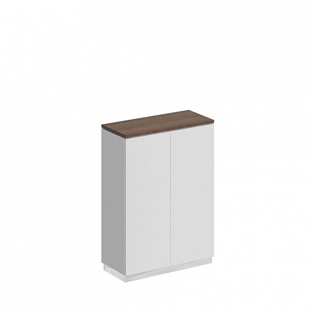 Шкаф для документов закрытый средний "City" СИ 318 дуб гладстоун/белый премиум/белый премиум - Вид 1
