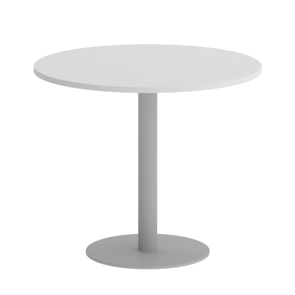 Home Office Стол круглый VR.SP-5-90.1 Белый/Серый металл 900*900*750 - Вид 1