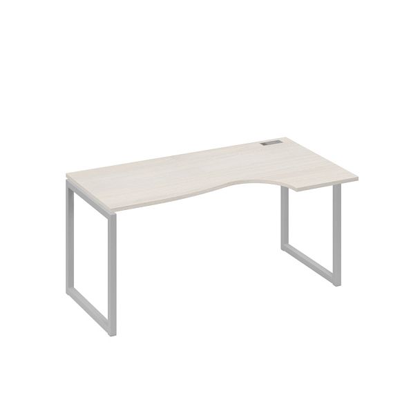 Стол эргономичный правый "Классика" на металлокаркасе QUATTRO A4 А4 Б4 046 БП дуб / металлокаркас серый - Вид 1