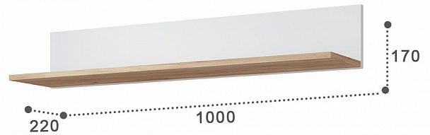 Полка навесная Эмилия ЭЛ-10 - Вид 3