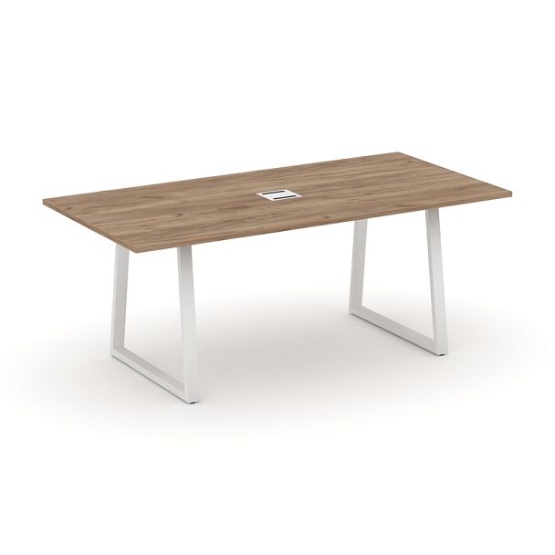 Style Project Direct Direct Стол переговорный SN-6T1.SPRG-198 Дуб Табак/Металл Белый 1980*980*750 - Вид 1