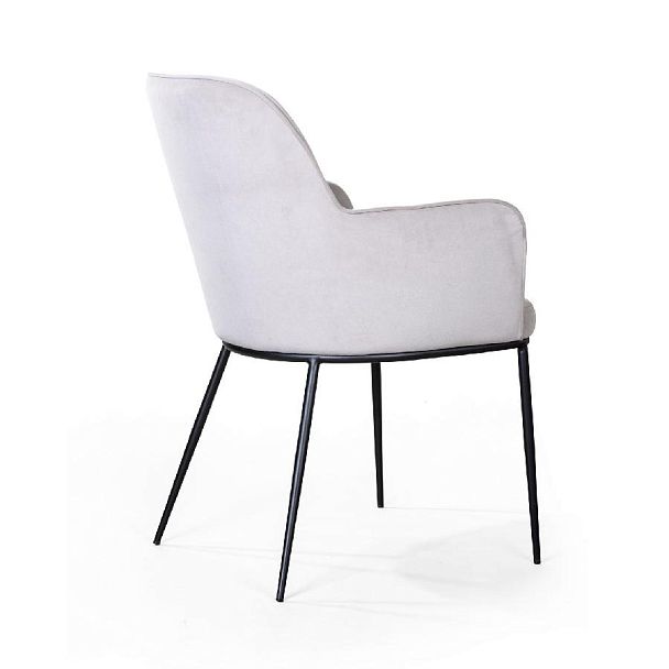 Стул с подлокотниками Barkley, микровелюр серый - Вид 6