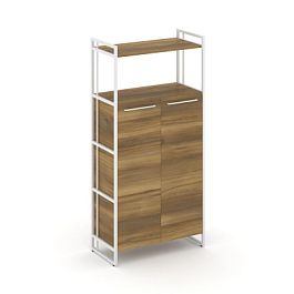 Rift Шкаф 4 ниши широкий RF.SS-43 Сандал Янтарный/Металл Белый 798*396*1648 - Фото предпросмотра