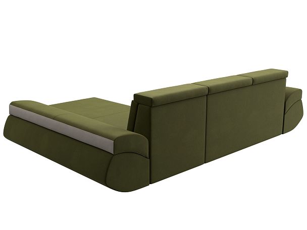 Диван угловой Лига-032 правый угол Микровельвет зеленый - Вид 6