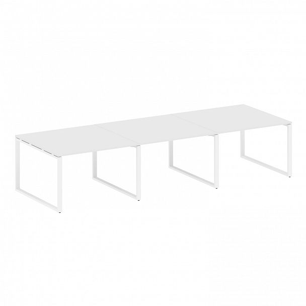 Стол для переговоров "Metal System" БО.ПРГ-3.2 белый - Вид 1