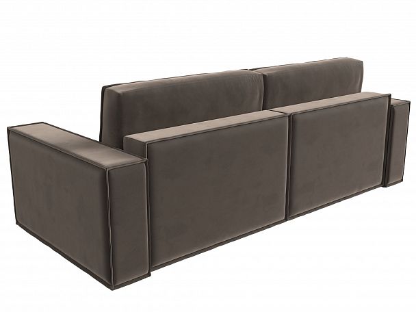 Диван прямой Куба (полностью велюр коричневый) - Вид 10
