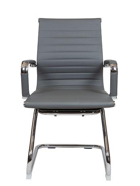 Кресло Техно CF / хром / серая экокожа - Вид 2