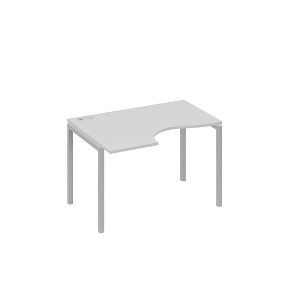 Стол эргономичный левый "Классика" на металлокаркасе DUE A4 А4 Б2 041 БП серый / металлокаркас серый - Вид 1