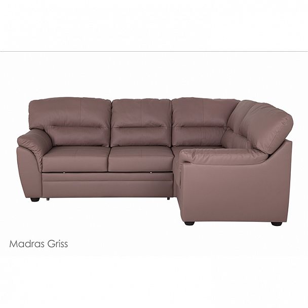 Угловой диван "Атлантик с тумбой" в коже - Вид 5