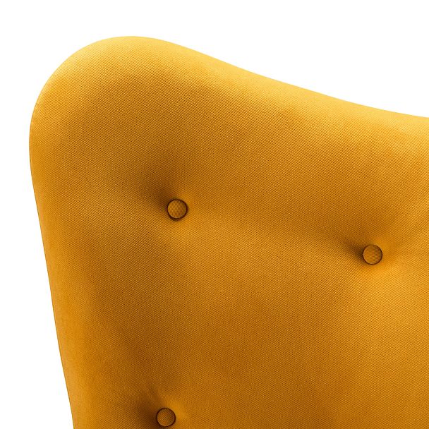 Кресло Хайбэк желтый/нат.бук - Вид 7