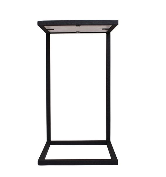 Стол придиванный Империя 330*330 Н600, ЛДСП 16мм Бетон Пайн Белый, металлокаркас цвет черный шелк Бетон Пайн Белый, металлокаркас цвет черный шелк - Вид 2