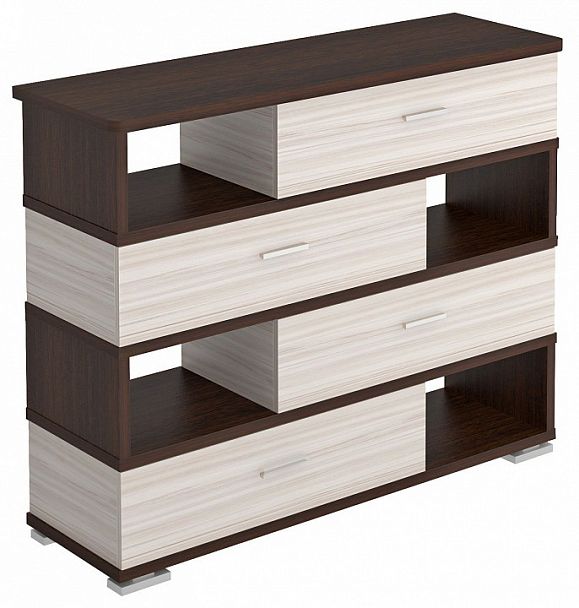 Тумба комбинированная Домино СБ-40/4-ПВК Белый/Нельсон - Вид 1