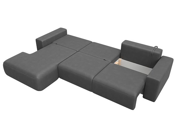 Диван угловой Лига-036 НПБ Классик Лонг левый угол Искусственная замша серый - Вид 9