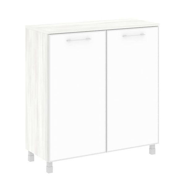 Ялта Шкаф квадратный LT.SD-1.4 R white Снежная Патина/Стекло White 1098*452*1168 - Вид 1