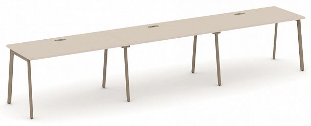 Рабочая станция на 3 места "ESTETICA" ES.RS-3.3-LP Капучино - Вид 1