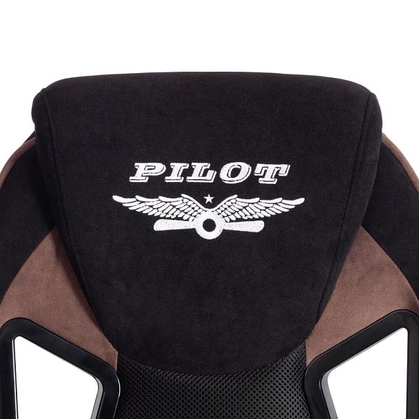 Кресло Пилот/Pilot (24), флок/ткань, черный/черный/коричневый - Вид 10