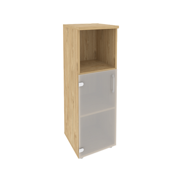 Onix Шкаф средний узкий левый O.SU-2.2 (L) Тиквуд светлый 400*420*1207 - Вид 1