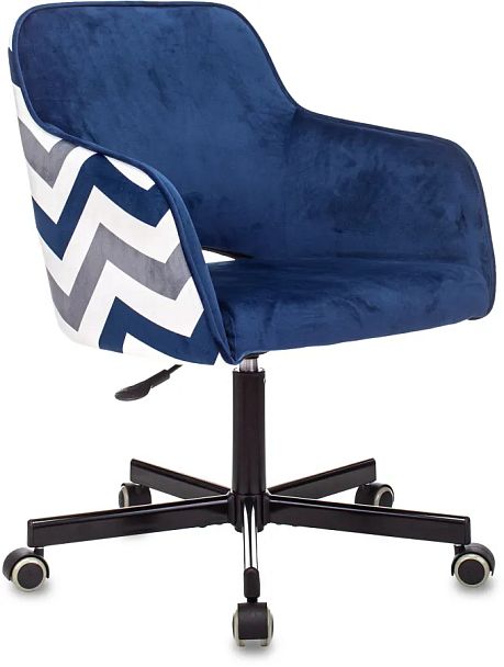 Кресло Бюрократ CH-380M сапфировый Italia 17 зигзаг крестов. металл - Вид 1