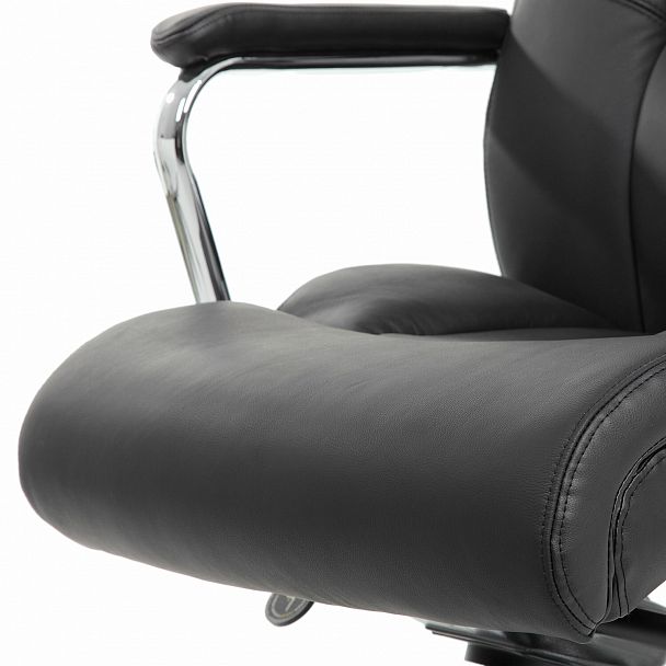 Кресло из натуральной кожи BRABIX PREMIUM "Phaeton EX-502", хром, черное, 530882 - Вид 11