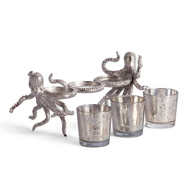 Подсвечник Secret de Maison Октопус3/Octopus3 (мод. 3923), алюминиевый сплав, никель/nickel antique - Вид 4