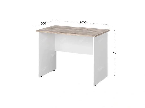 TANDEM RTD017-100-MA Стол прямоугольный ун-й 1000х600х750 Дуб Маувелла/Белый - Вид 2