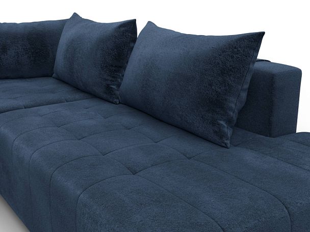Диван угловой Лига-103 НПБ угол левый Велюр синий - Вид 4