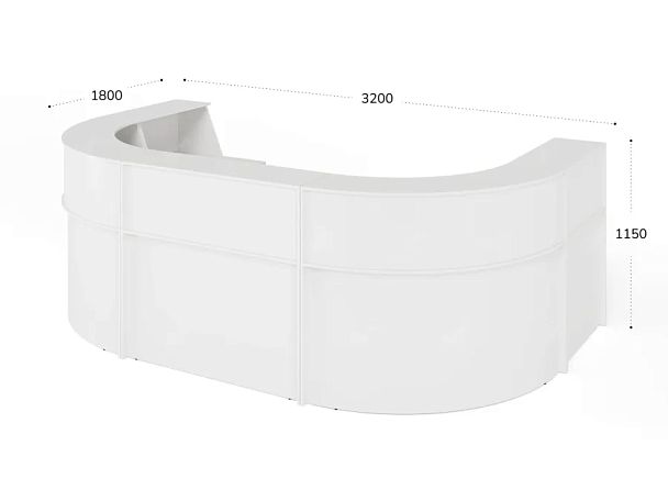 UNITY РРП6-18-32-B Симметричный ресепшн 3200х1800х1150 - Вид 2