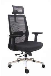 Кресло офисное / Right black / черная сетка / черная ткань /хром база - Фото предпросмотра