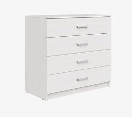 Комод 4 ящика "Ронда" В Белый ЛДСП - Фото предпросмотра