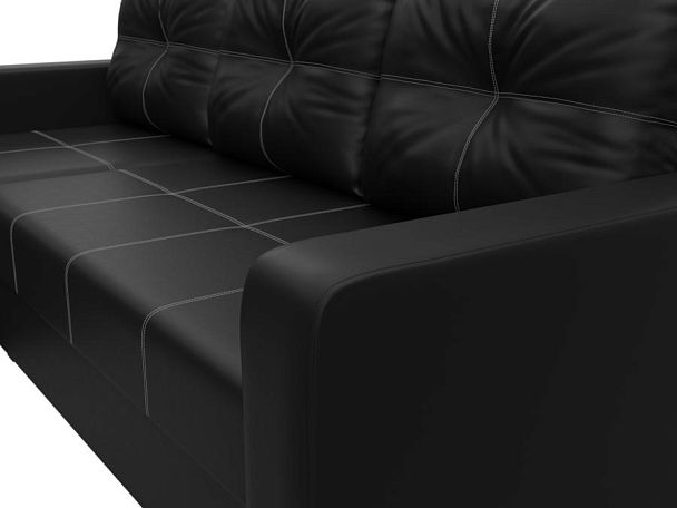 Диван угловой Ливерпуль Лайт левый угол Экокожа черный - Вид 4