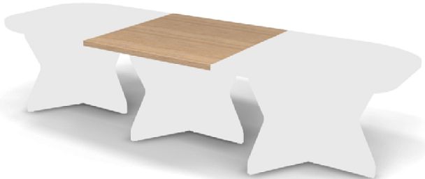 SMART/СМАРТ RSR007-120x120 Центральный элемент переговорного стола 1200x1200x755 Швейцарский Вяз - Вид 1