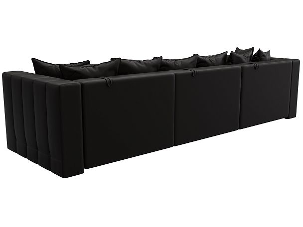 Диван прямой Лига-052 НПБ Лонг Экокожа коричневый - Вид 5