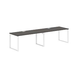 Стол 2-х местный EQWST 3180 Мокко/Белый 3126х800х750 EDIS - Фото предпросмотра