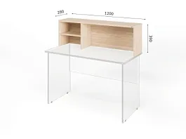 UNITY PП02-12 Дуб Сонома Полка настольная 1200х280х390 - Фото предпросмотра