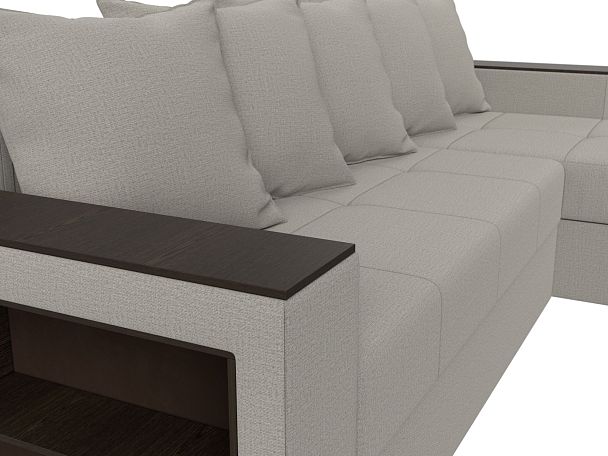 Диван угловой Дубай Лайт правый угол Рогожка бежевый - Вид 4