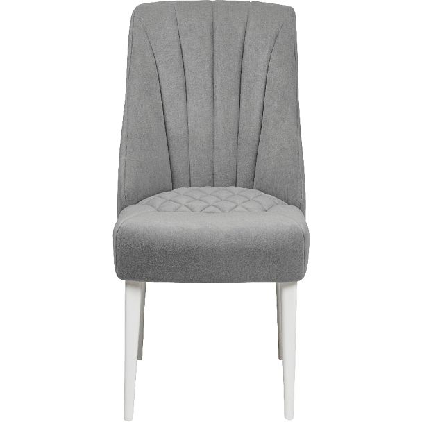 Стул деревянный мягкий Лорелин Белый/Серый велюр - Вид 2
