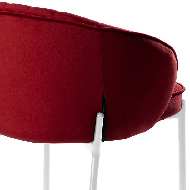 Полубарный стул Миэль бордовый/белый - Вид 8