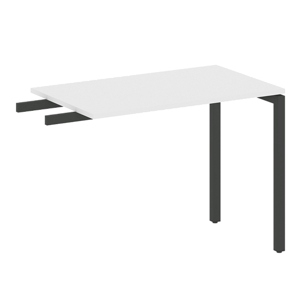Metal System Quattro Приставной элемент на П-образном м/к 40БП.ПР-3 Белый/Антрацит металл 1000*600*750 - Вид 1
