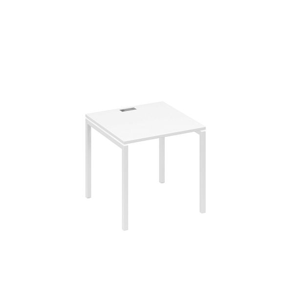 Стол письменный на металлокаркасе DUE A4 А4 Б2 021 БП белый премиум / металлокаркас белый - Вид 1