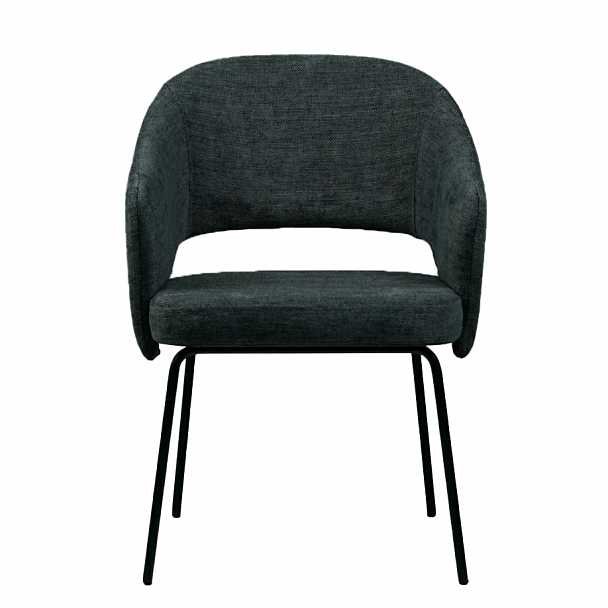 Стул Fly, черная рогожка, ножки металлические - Вид 4