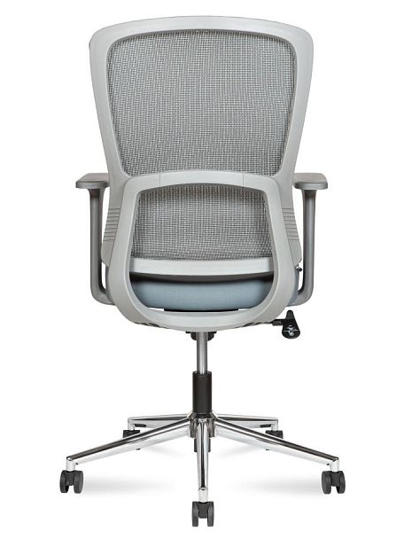 Кресло офисное / Light LB grey  / серый пластик/серая  серка/серая ткань/хром - Вид 5