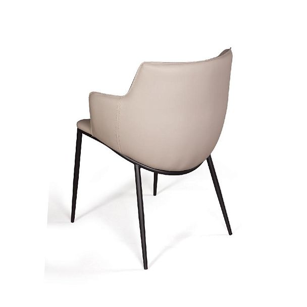 Стул с подлокотниками Sofia, иск.кожа soft-touch, серый - Вид 10