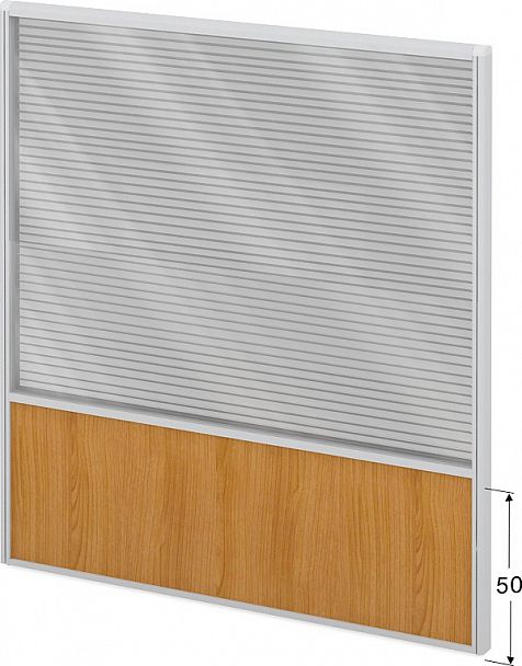 Модуль комбинированный "Мобильные офисные перегородки «Логика»" ПК-ЛГ-МДК167х150/50Ж/Д-В1-303 ольха - Вид 1